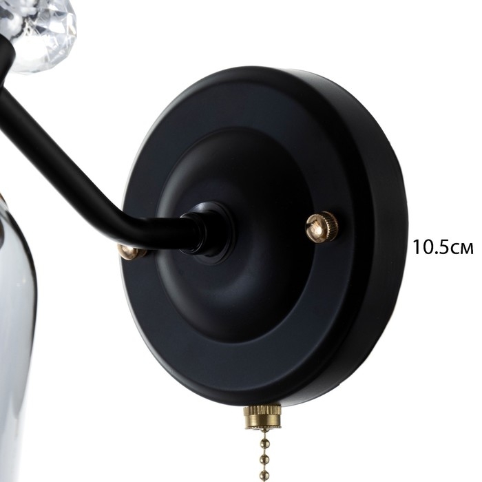 Бра "Клео" Е27 40Вт черный 27х13х21см