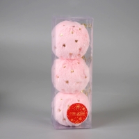 Набор шаров пластик d-8 см, 3 шт "Нежность" сердца, розовый Набор шаров пластик d-8 см, 3 шт "Нежность" сердца, розовый