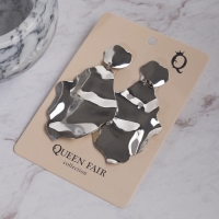 Серьги металл &laquo;Атмосфера&raquo; кувшинка, цвет серебро