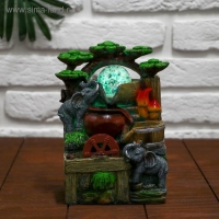 Фонтан "Два слона у ручья" 11х13х20 см (с подсветкой) Фонтан "Два слона у ручья" 11х13х20 см (с подсветкой)