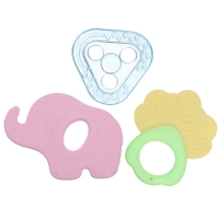 Набор прорезывателей силиконовых &laquo;Грызунки&raquo;, с погремушкой, 3 шт., Крошка Я