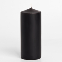 Свеча-цилиндр, 6х14 см, 350 г, 19 ч, чёрный Свеча-цилиндр, 6х14 см, 350 г, 19 ч, чёрный
