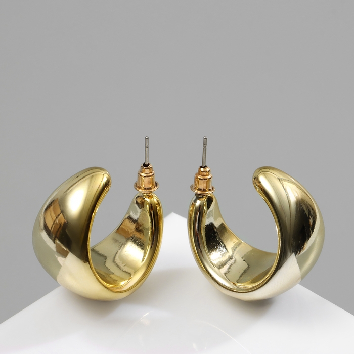 Серьги пластик &laquo;Круг&raquo; гало мини, цвет золото