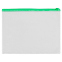 Набор папка-конверт на молнии 12 штук, формат А4 120мкр прозрачная, размер молнии 33 х 23,7см