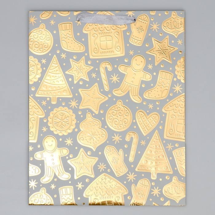 Пакет подарочный новогодний &laquo;Новогодние сладости&raquo; 32 х 26 х 10 см, Новый год