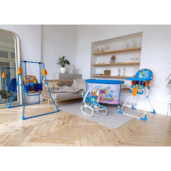 Шезлонг - качалка для новорождённых &laquo;Транспорт&raquo;, игровая дуга, игрушки МИКС