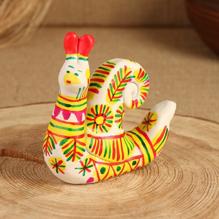 Филимоновская игрушка &laquo;Улитка&raquo;, 10 см