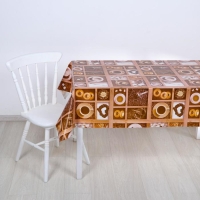 Клеёнка столовая на нетканой основе &laquo;Кофе&raquo;, ширина 125 см, рулон 25 м