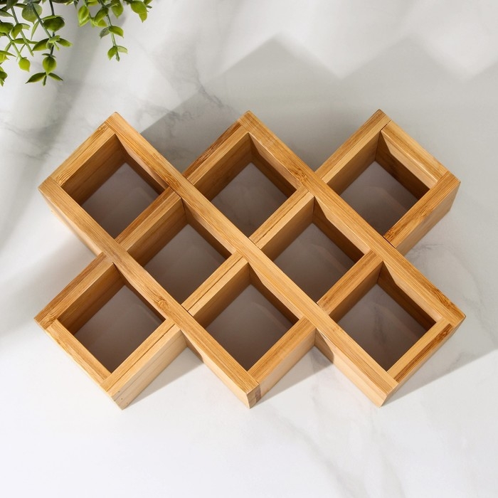 Подставка для бутылок Доляна, 24,5&times;17&times;6,2 см, бамбук