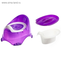 Горшок детский антискользящий &laquo;Бэйби-Комфорт&raquo; с крышкой, съёмная чаша, цвет фиолетовый