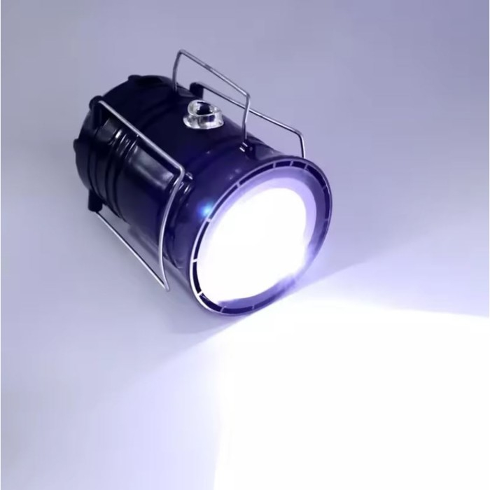 Фонарь кемпинговый аккумуляторный "Мастер К.", 1800 мАч, 7 LED, солнечная батарея, черный