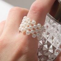 Кольцо жемчуг &laquo;Нежность&raquo;, цвет белый