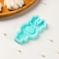 Силиконовый молд &laquo;Олень&raquo;, 8&times;3,7&times;0,8 см, цвет бирюзовый