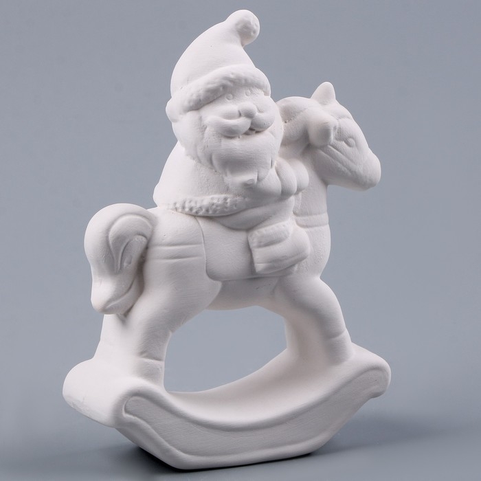 Новый год! Фигурка под роспись «Дед Мороз верхом», с кистью Новый год! Фигурка под роспись «Дед Мороз верхом», с кистью