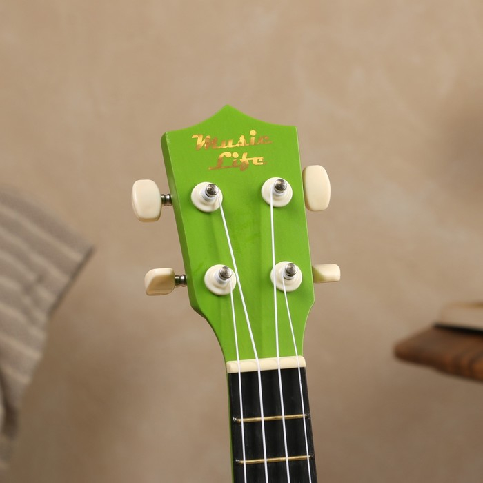 Укулеле сопрано Music Life UK-10, цвет зеленый 54см
