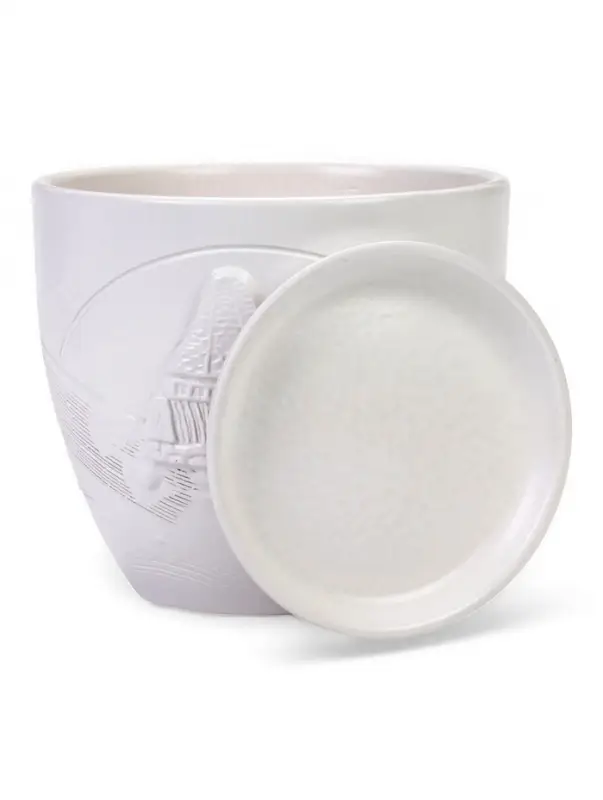 Горшок цветочный с поддоном 2,5 л, d18/h16 см белый керамика, "Голландия" (М)