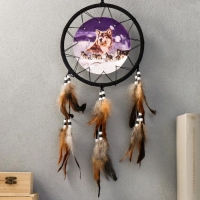 Ловец снов 2 "Стая волков на снегу" круг d=20 см Ловец снов 2 "Стая волков на снегу" круг d=20 см