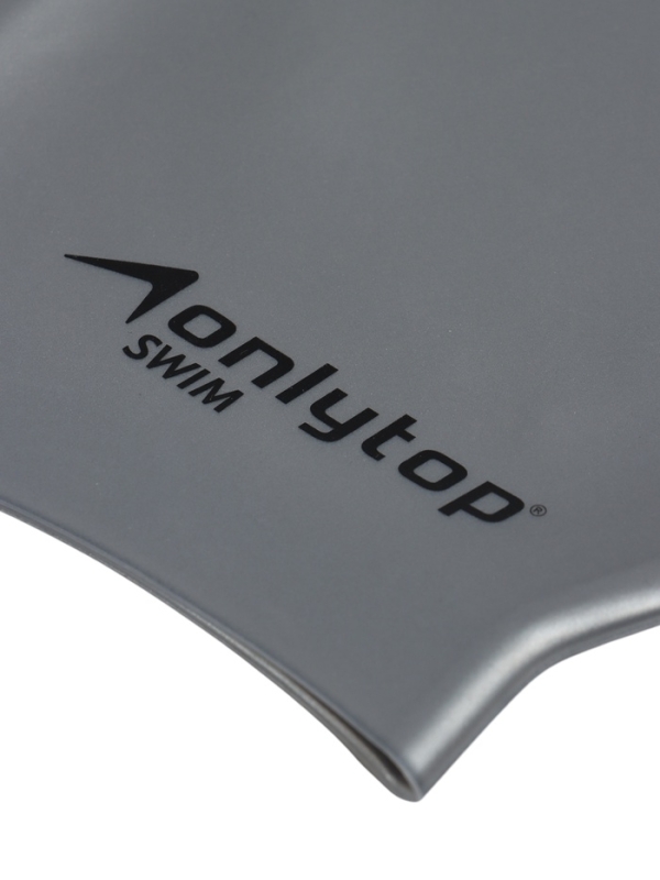 Шапочка для плавания силиконовая 49 гр, цвет серый