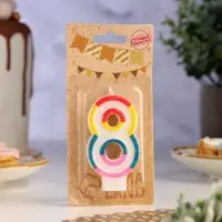 Свеча для торта &laquo;Цифра 8&raquo;, 7 см