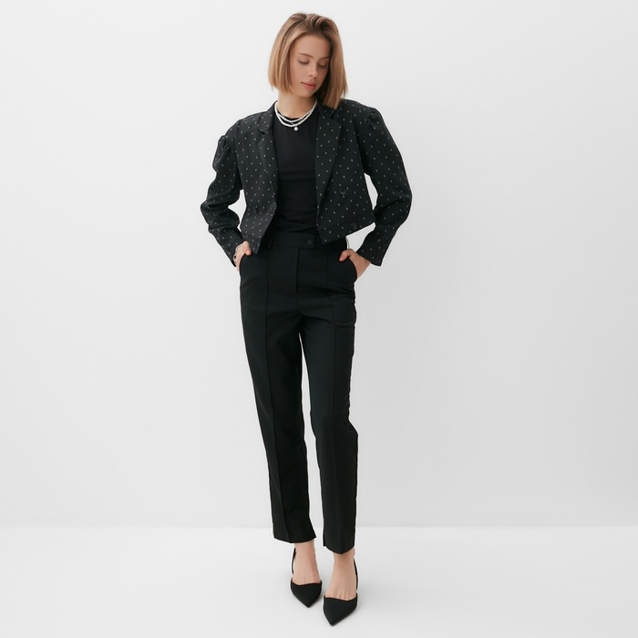 Жакет женский MINAKU: Green trend цвет чёрный, р-р 48 Жакет женский MINAKU: Green trend цвет чёрный, р-р 48