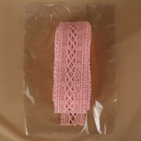 Кружево гипюровое, 40 мм &times; 11 &plusmn; 1 м, цвет нежно-розовый
