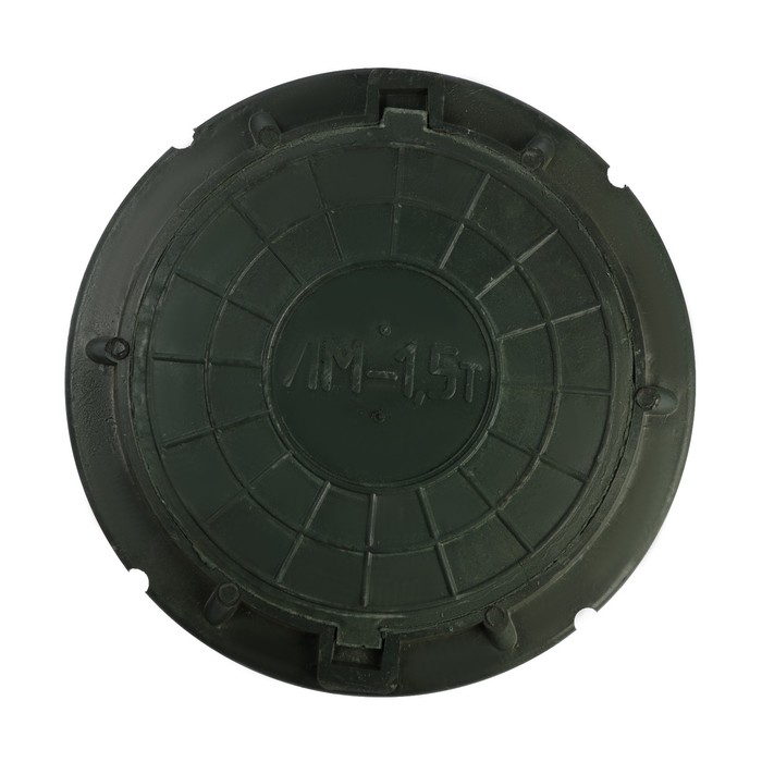 Люк полимерный, легкий, 15 кН, нагрузка до 1.5 т, зеленый Люк полимерный, легкий, 15 кН, нагрузка до 1.5 т, зеленый