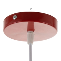 Светильник BayerLux Подвес "Квадрат" 1x40Вт E27 красный 16х16х18-116 см