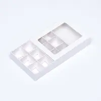 Коробка для 12 конфет, 11.5&times;8.7&times;2.5 см, Тонкие разделители, белый