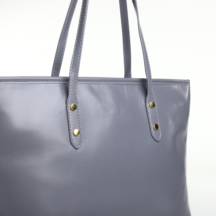 Сумка женская на молнии, цвет серый