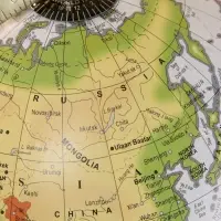 Глобус сувенирный 23х20х38 см, подставка мрамор