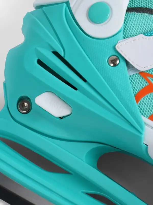 Коньки раздвижные BlackAqua, р. 35-38, для фитнеса, мятные, оранжевые