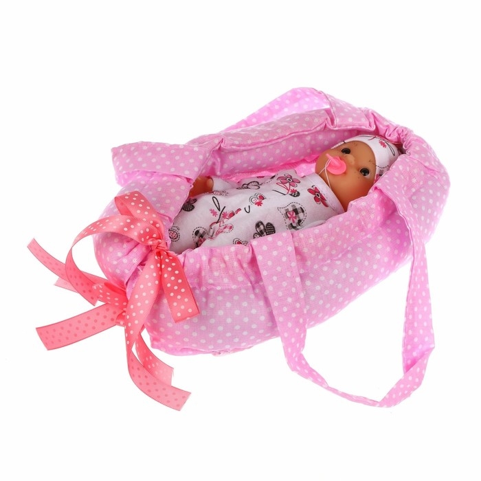 Пупс &laquo;Эля&raquo; в переноске, 22 см