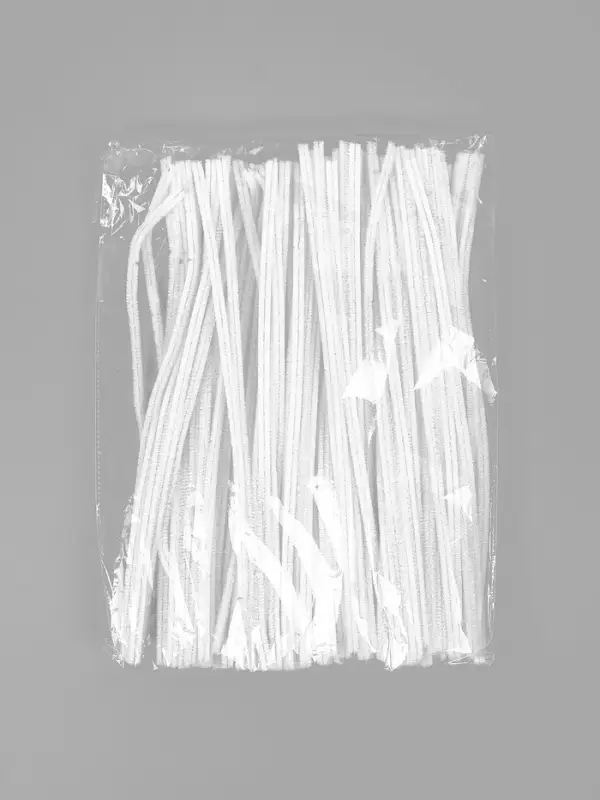 Синельная проволока, набор 90 шт, белая, 30 см