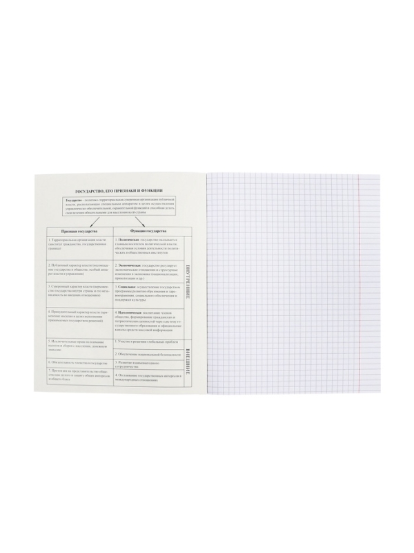 Тетрадь 48 листов в клетку &laquo;Салют предметов&raquo; ОБЩЕСТВОЗНАНИЕ, обложка мелованный картон, матовая ламинация, 3D-лак, тиснение фольгой, с интеракт�...