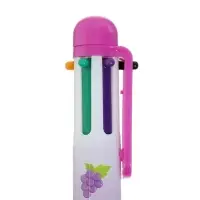 Ручка шариковая многоцветная Calligrata, автоматическая, 6 цветов, с рисунком, МИКС