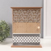 Ключница дерево 6 крючков "Геометрический узор" 6,5х20х25,5 см Ключница дерево 6 крючков "Геометрический узор" 6,5х20х25,5 см