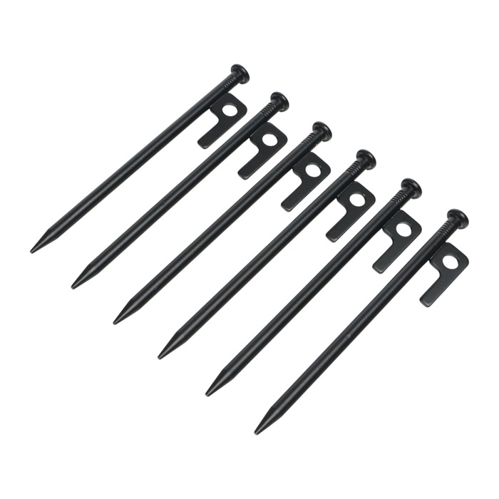 Колышки туристические, набор - 6 шт, металл, 20 х 1 см