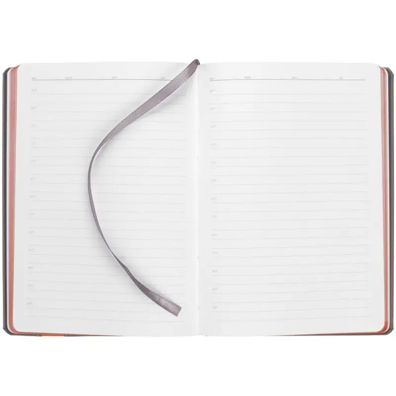 Ежедневник Rubikon на заказ, недатированный серо-оранжевый