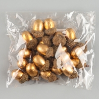 Декор &laquo;Золотые желуди&raquo;, набор 20 шт., для творчества, 3 &times; 2см