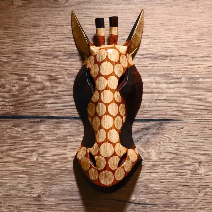 Маска &laquo;Жираф&raquo;, 30&times;10.5&times;5 см, дерево