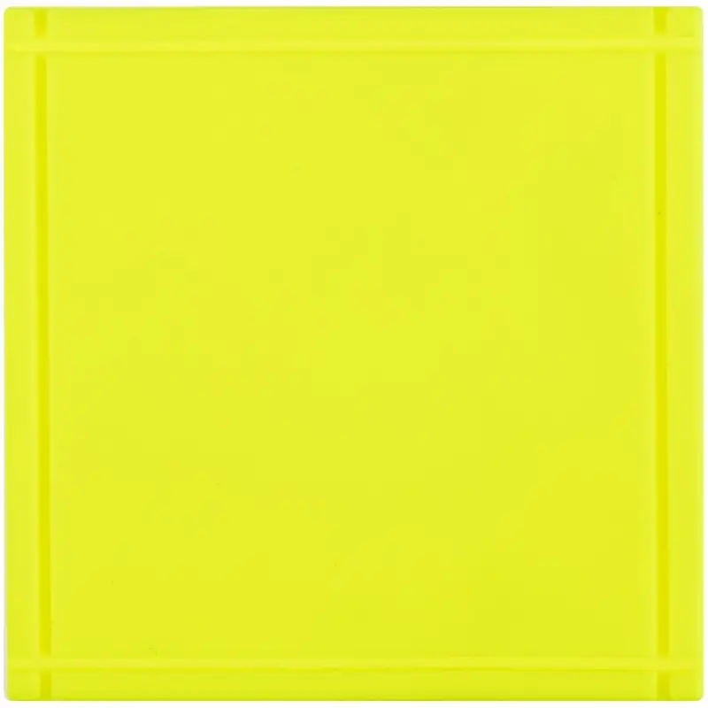 Лейбл из ПВХ Dzeta, L, желтый неон