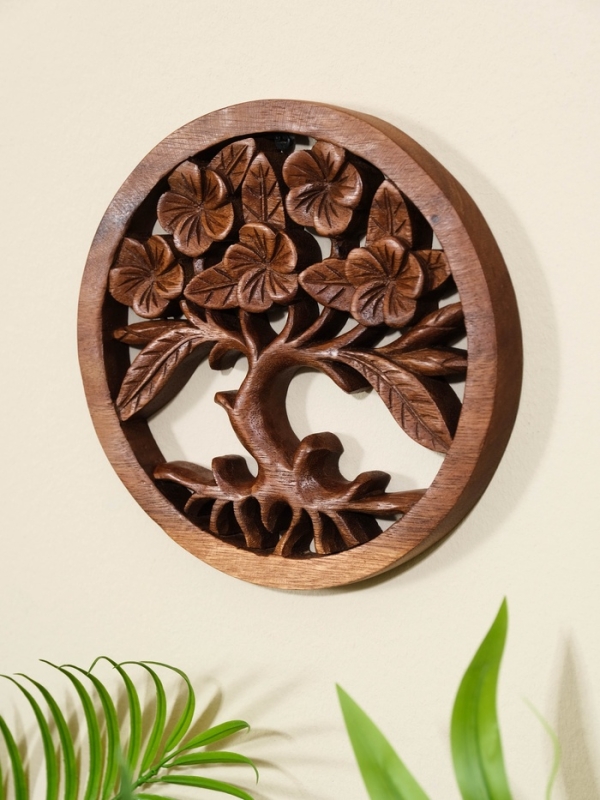 Панно "Древо жизни" дерево суар, 20х20х2 см