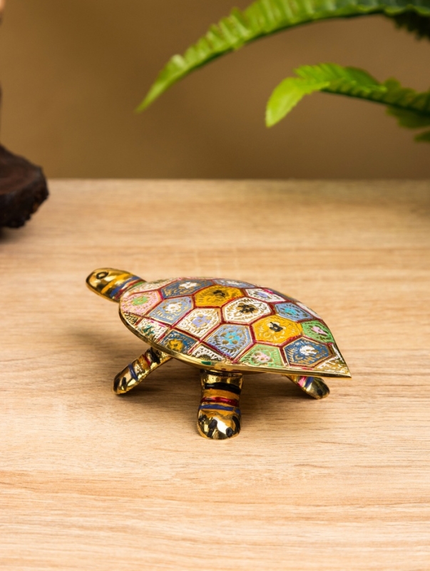 Сувенир-шкатулка "Черепаха с узором" латунь 10х6х3 см