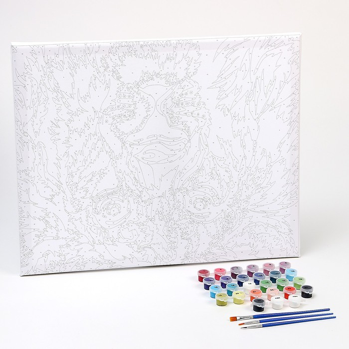 Картина по номерам на холсте с подрамником &laquo;Лев&raquo;, 40 х 50 см