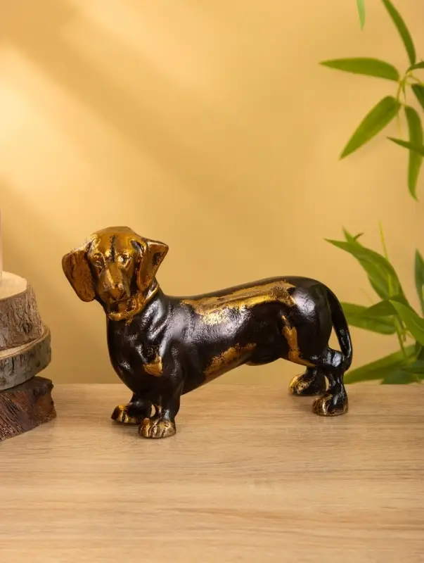 Сувенир интерьерный "Такса" 22х7х14 см, алюминий