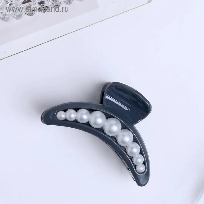 Крабик для волос &laquo;Люкс&raquo;, дуга бусины, 6.5 см, МИКС