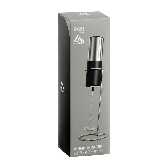 Капучинатор погружной Luazon WMR-03, 6 Вт, от батареек 2хАА, на подставке