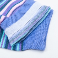 Носки женские, цвет голубые полоски, размер 23-25