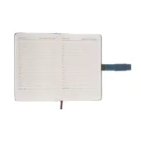 Ежедневник недатированный формат А5, с хлястиком, 112л, линия, пвх, Синий