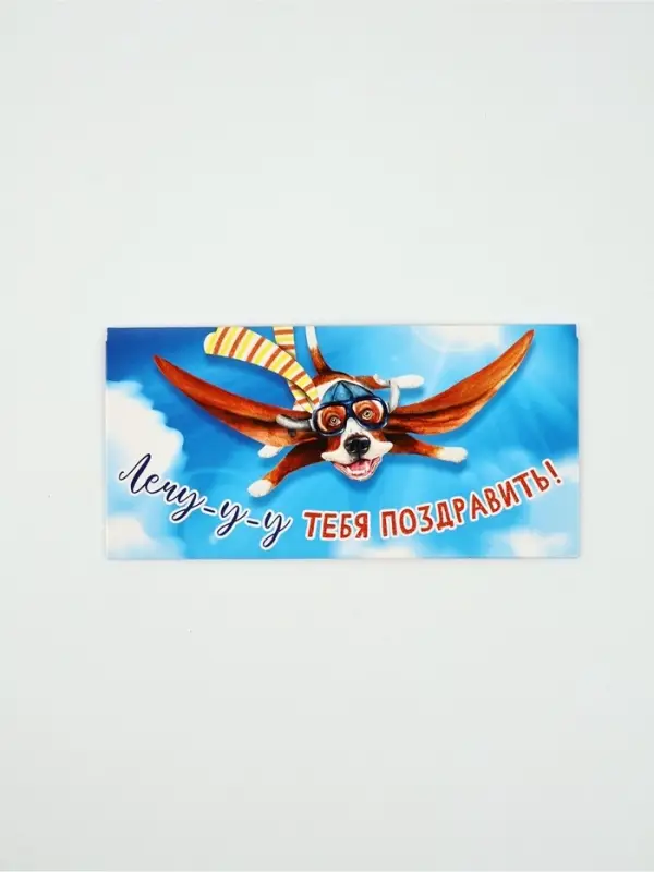 Конверт для денег &laquo;Лечу-у-у тебя поздравить!&raquo;, 16,5 &times; 8 см